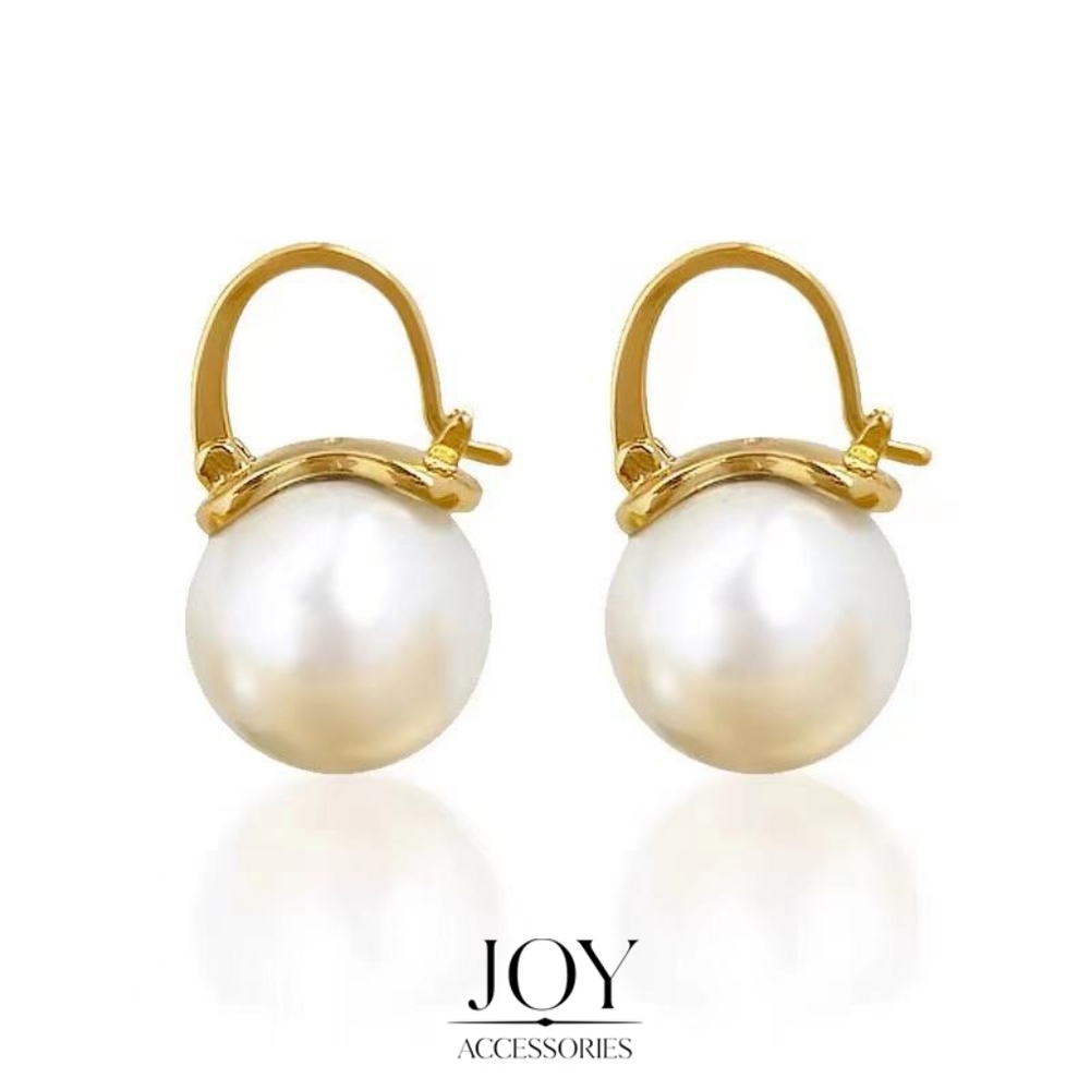 18k gold plated pearl earring
